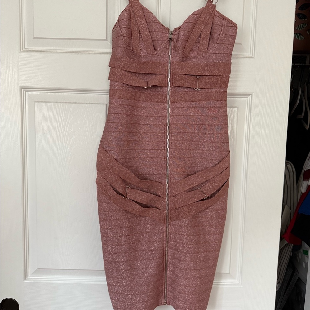 SHEIN Dusty Rose Midi Dress